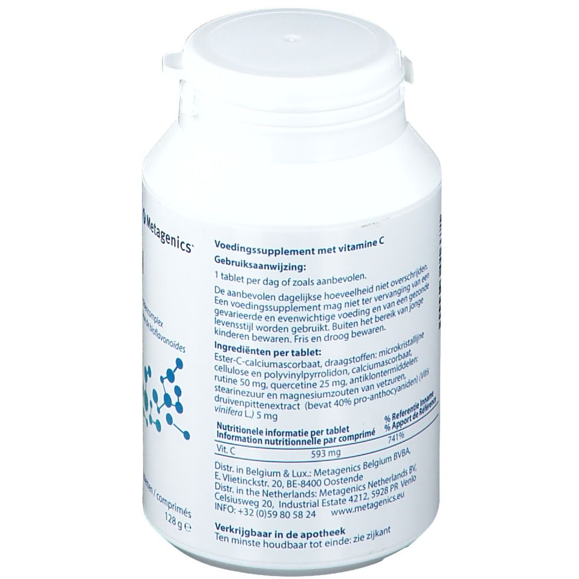 Donna con occhi chiusi, fiori sul petto. Testo: Science you can feel. Sfondo blu. #1 Scelta.