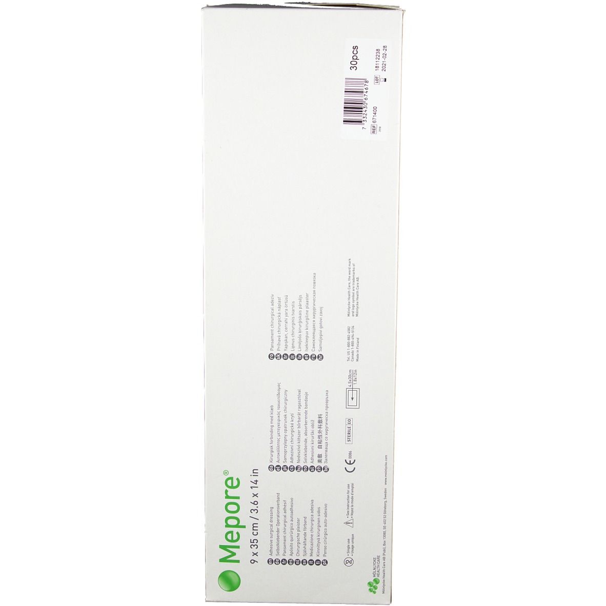 Mepore Surgical Patch-Compress Sterile 9x35 cm 671400