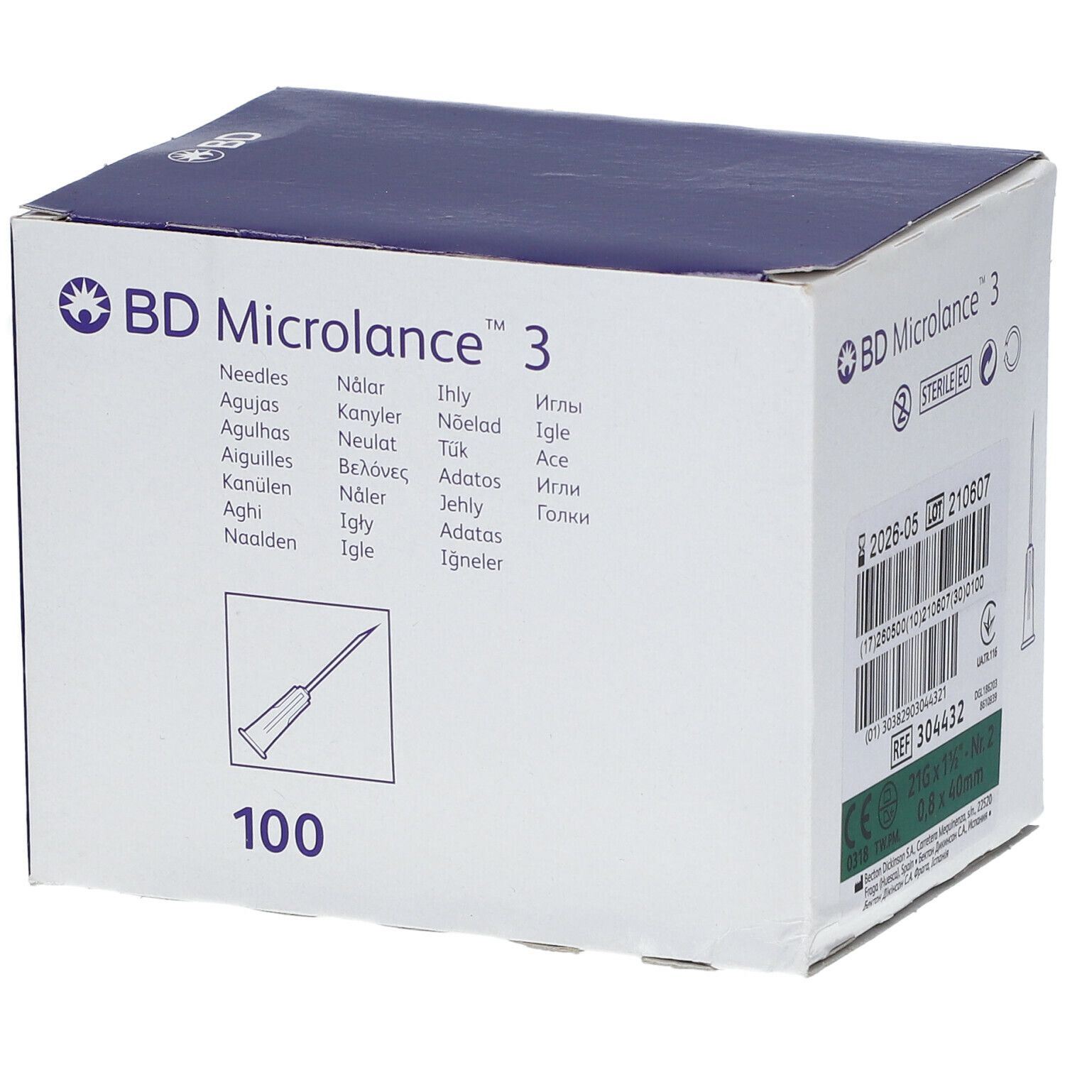 BD Microlance™ 3 Aghi 21G 0,8 mm x 40 mm