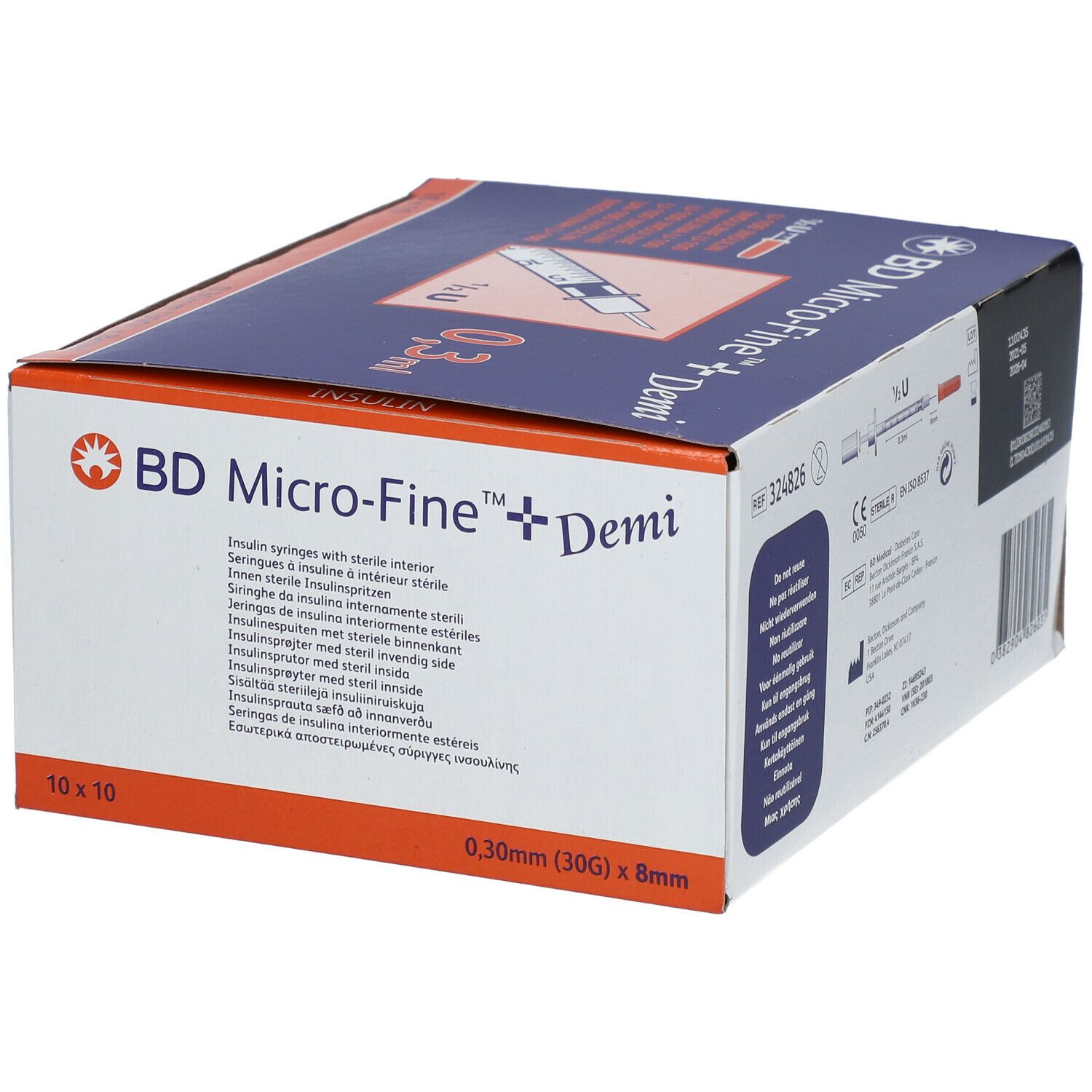 BD Micro-Fine™+ Demi Insulina Siringhe 0,3 ml 0,30 mm (30 g) x 8 mm