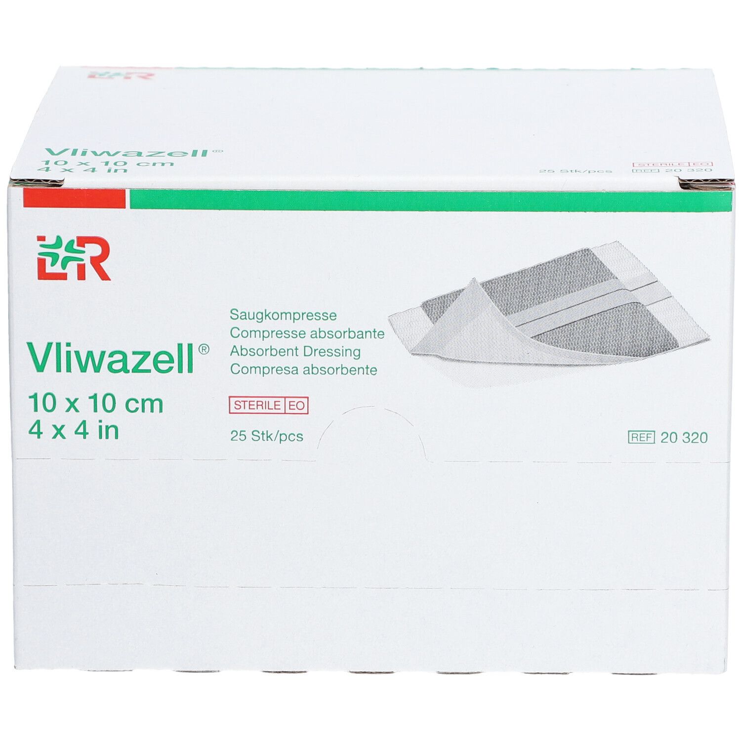 Lohmann & Rauscher Vliwazell® Compressa Assorbente 10 x 10 cm Sterile