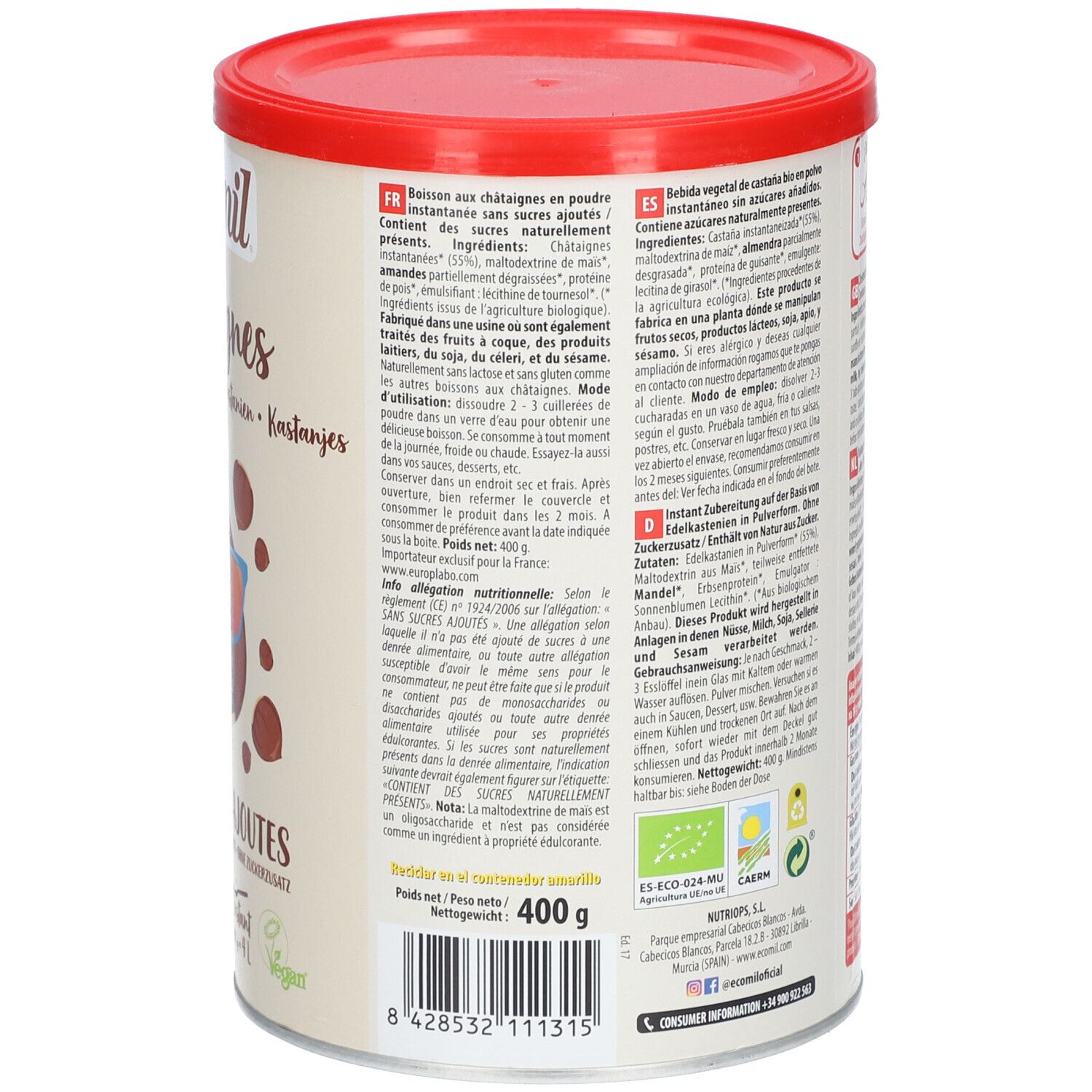 Ecomil Bevanda Castagna Istantaneo Bio