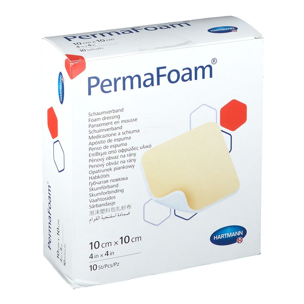 Hartmann PermaFoam® Medicazione a schiuma 10 cm x 10 cm