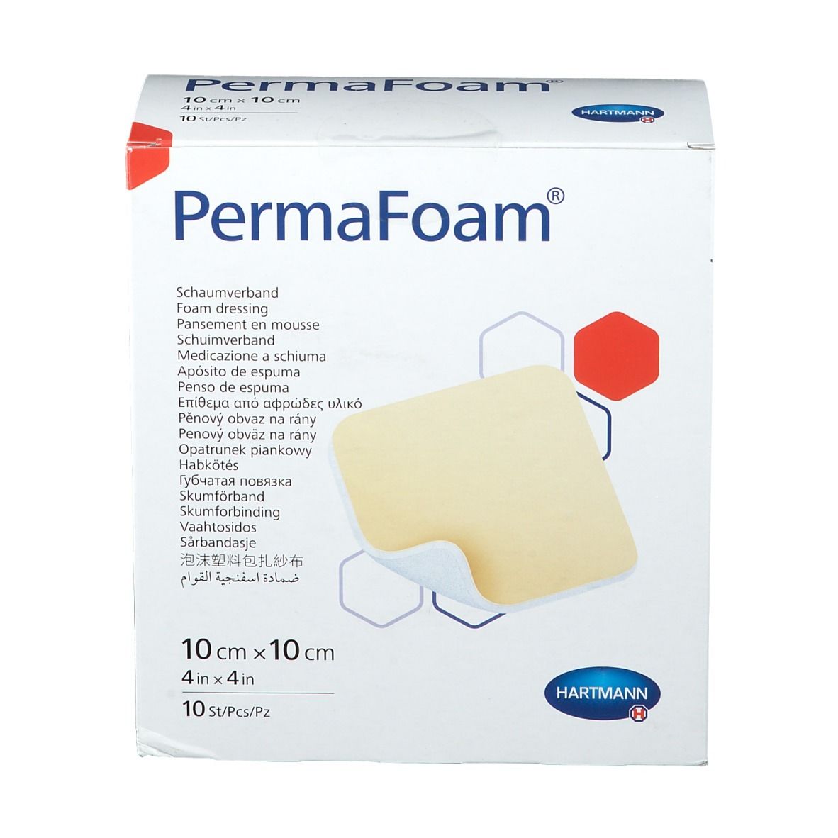 Hartmann PermaFoam® Medicazione a schiuma 10 cm x 10 cm