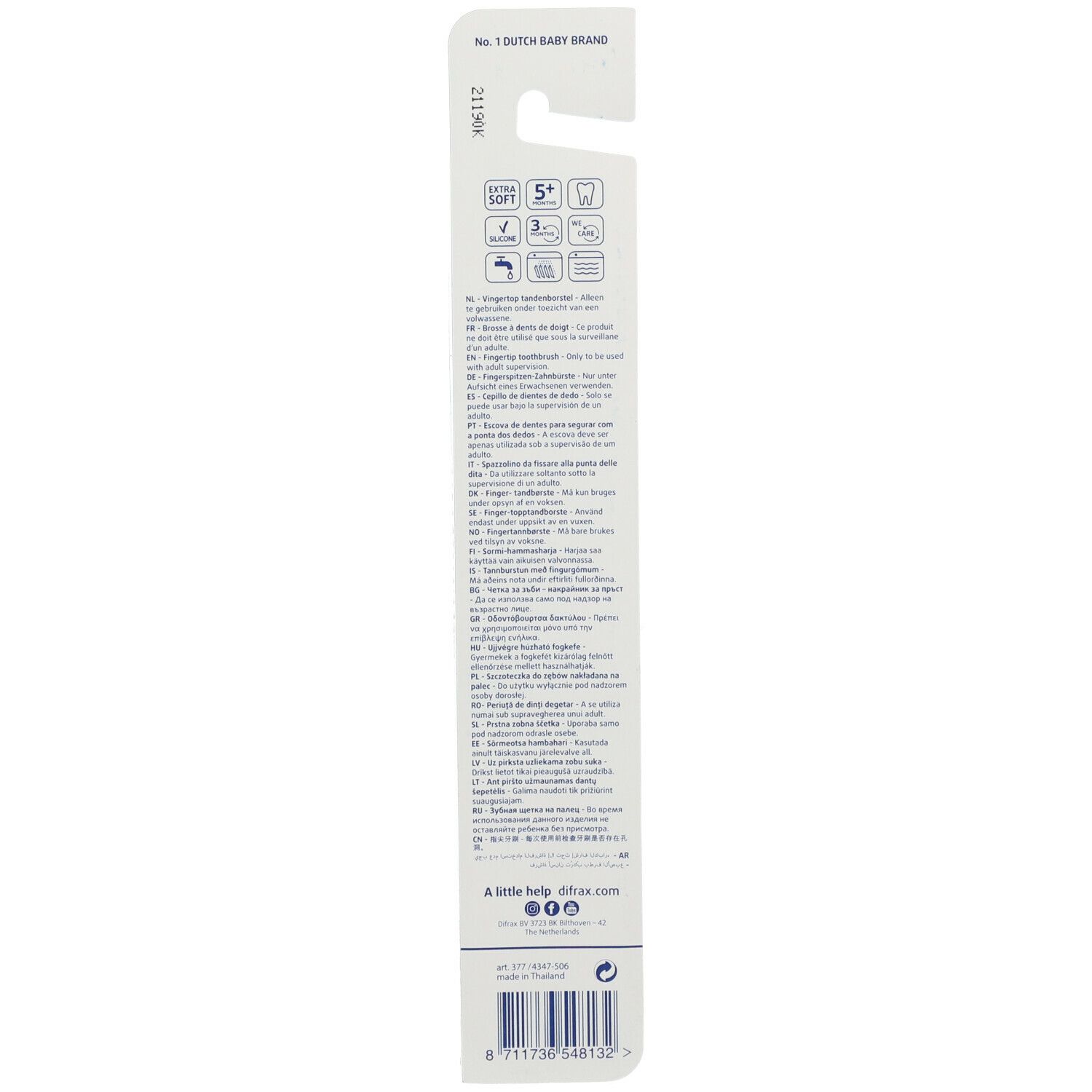 Difrax Toothbrush Fingertip