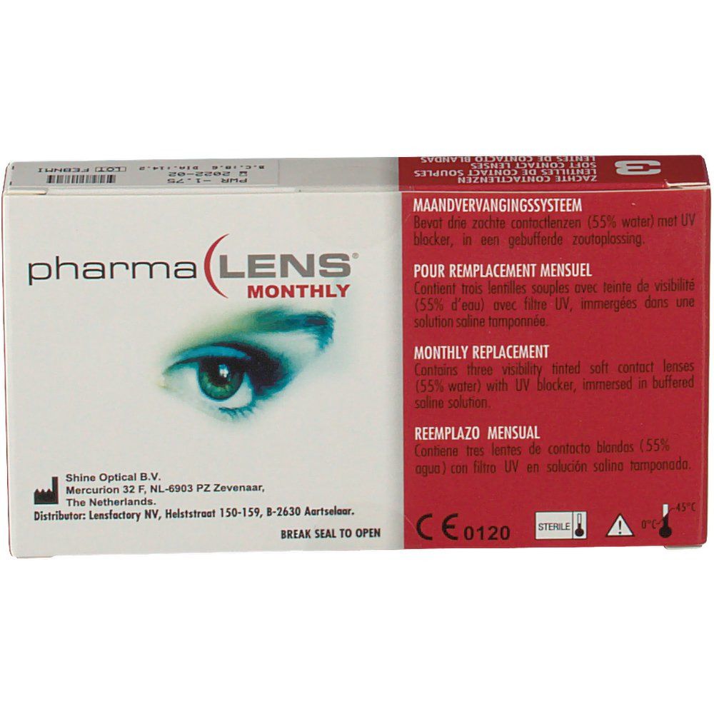 Lensfactory PharmaLens Monthly Diottria -1,75