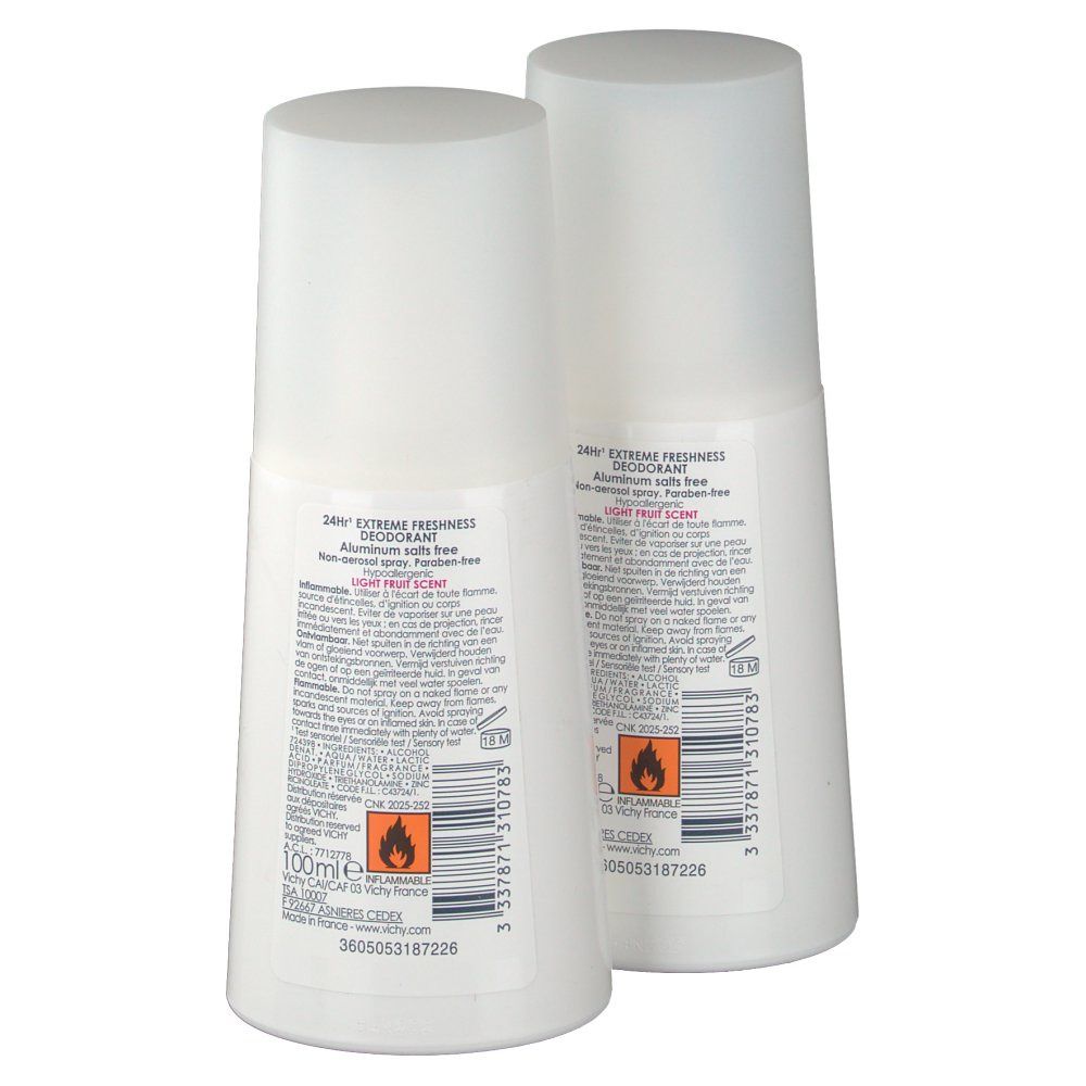 VICHY Deodorante freschezza estrema 24H Nota fruttata Duo Pack