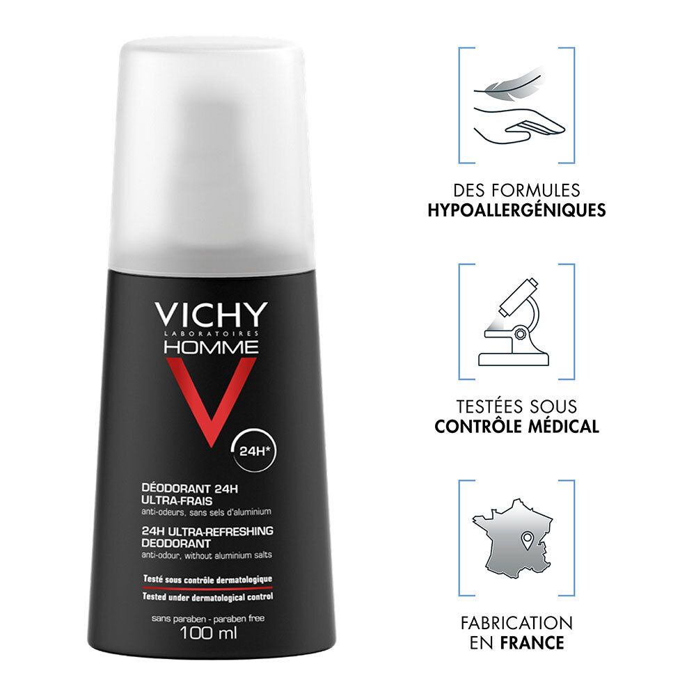 Vichy Homme Desodorante Vapo 24h