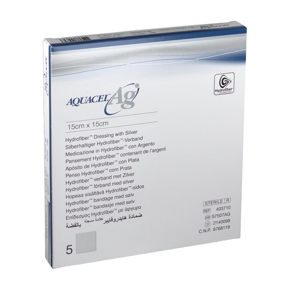 Aquacel Ag Bandage Hydrofiber Sterile 15cm x 15cm