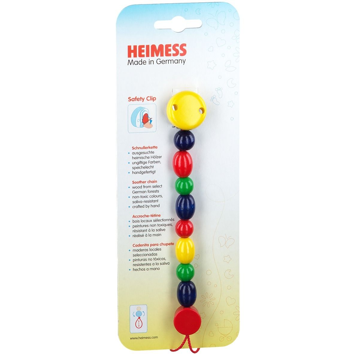 Heimess Pacifier Necklace Wood Colored
