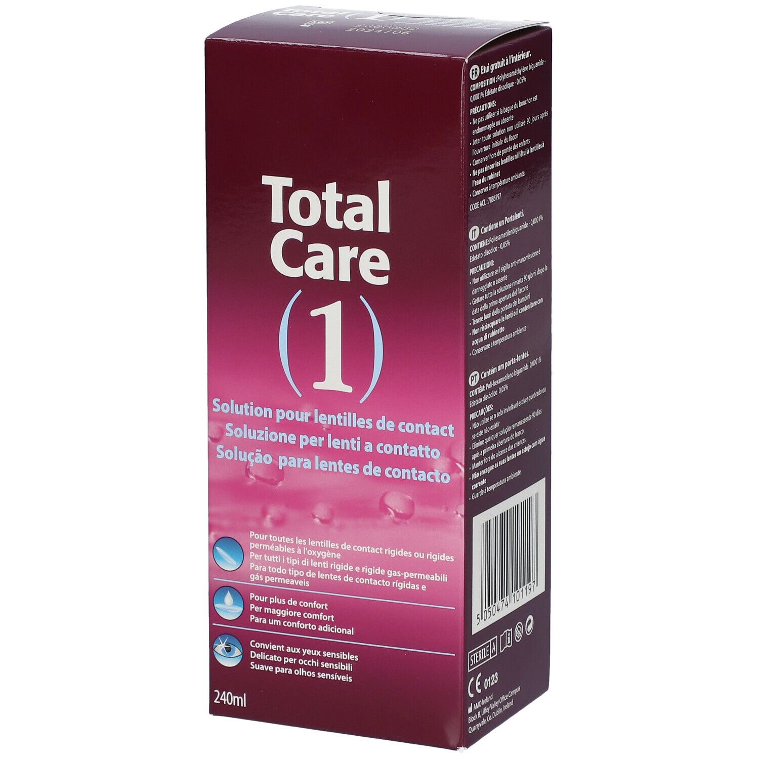 Total Care 1 All-In-One Hard Lens + Lenscase