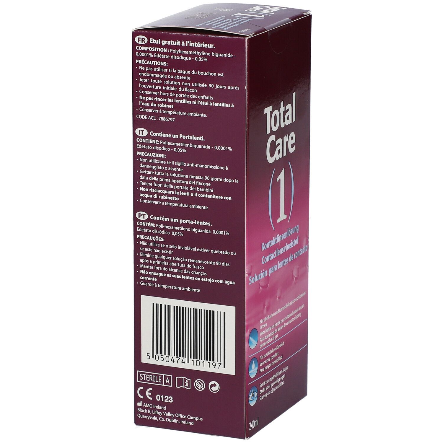 Total Care 1 All-In-One Hard Lens + Lenscase
