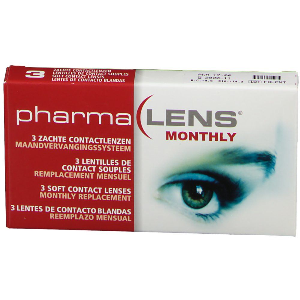 PharmaLens Month Lenses Dioptre +7.00
