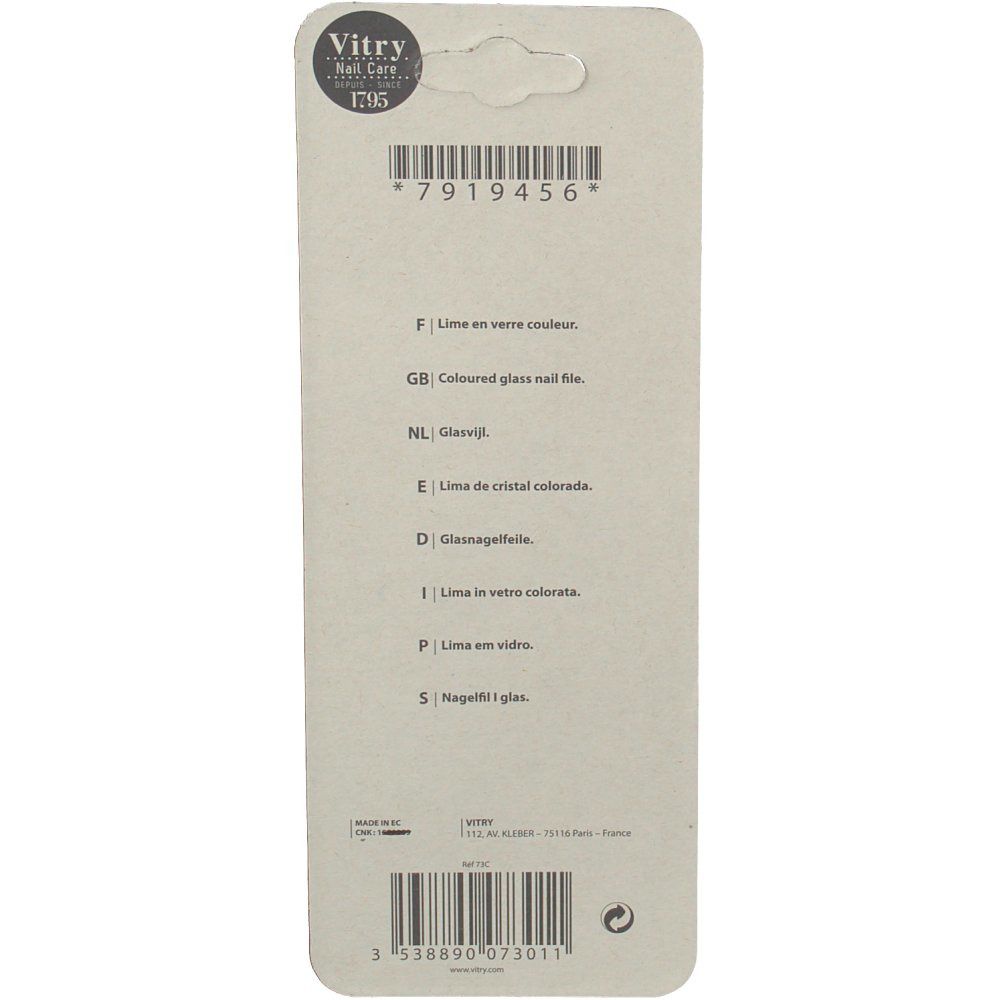 Vitry File Glas 16cm Pink 1073CPI