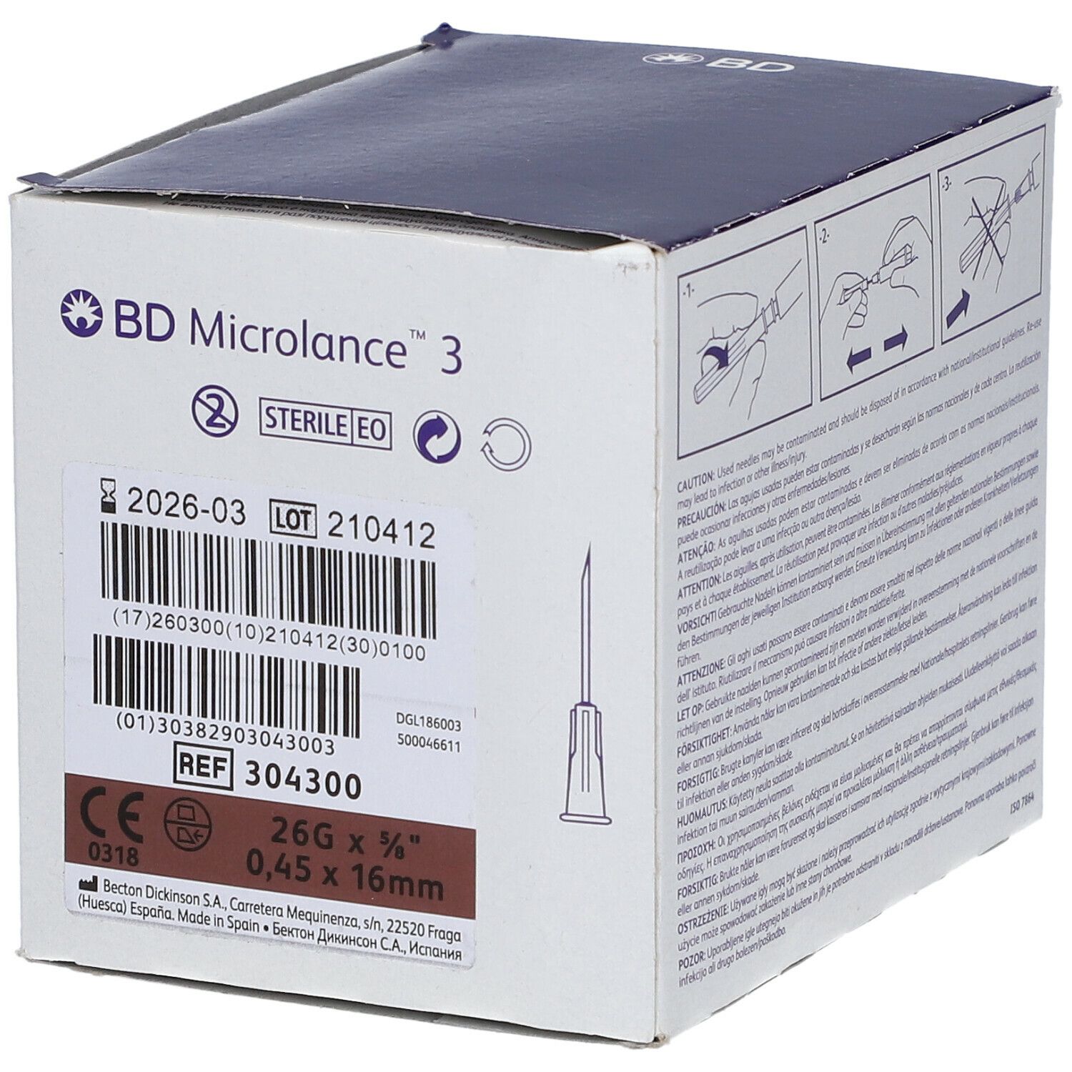 BD Microlance 3 Ago 26G