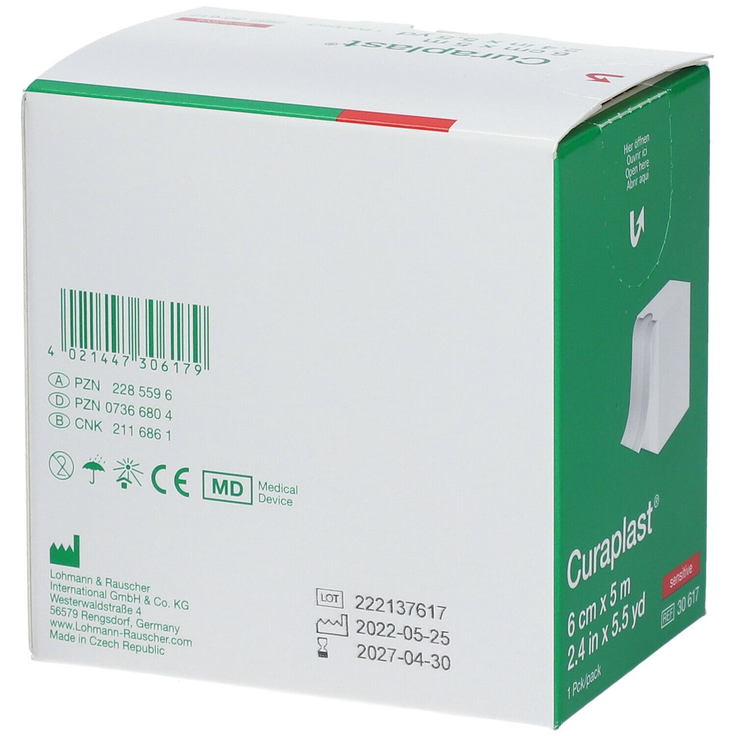 Curaplast Sensitive 6cm x 5m 30617