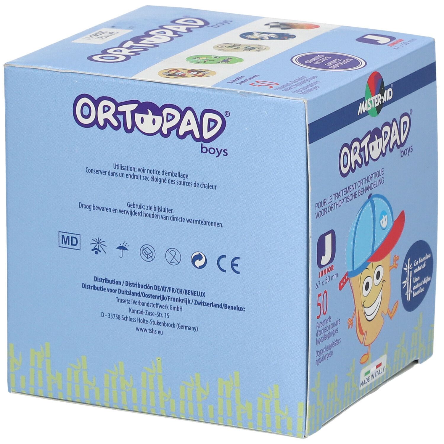 Ortopad Boys Junior Eye Plaster 0-2 Years