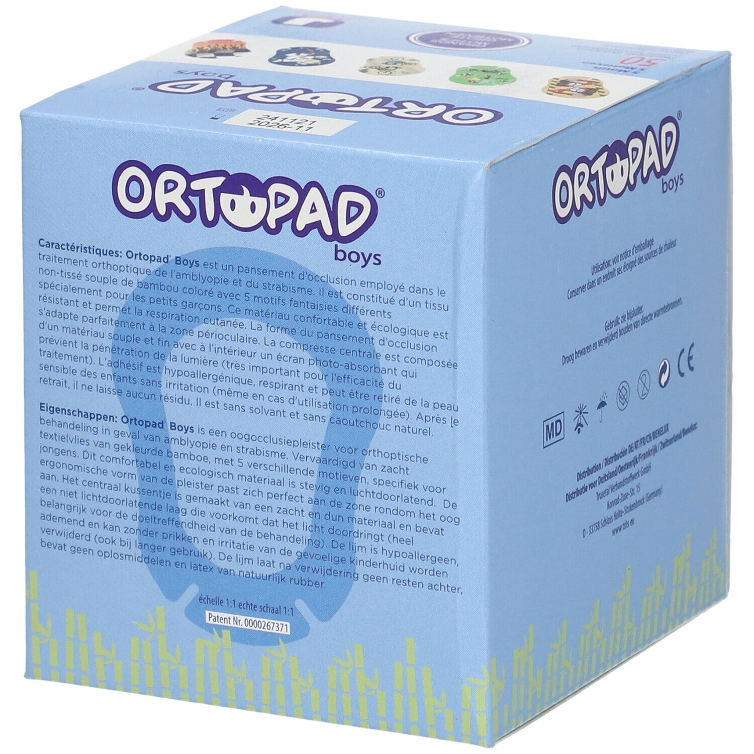 Ortopad Boys Junior Eye Plaster 0-2 Years