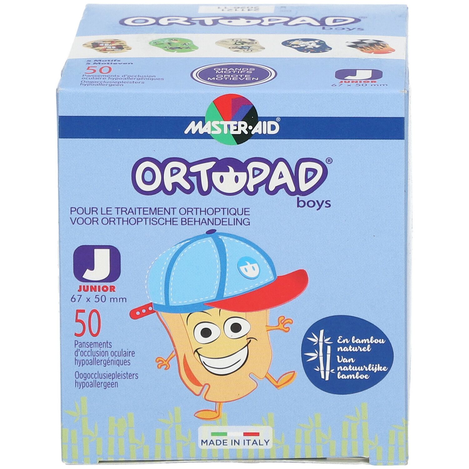 Ortopad Boys Junior Eye Plaster 0-2 Years