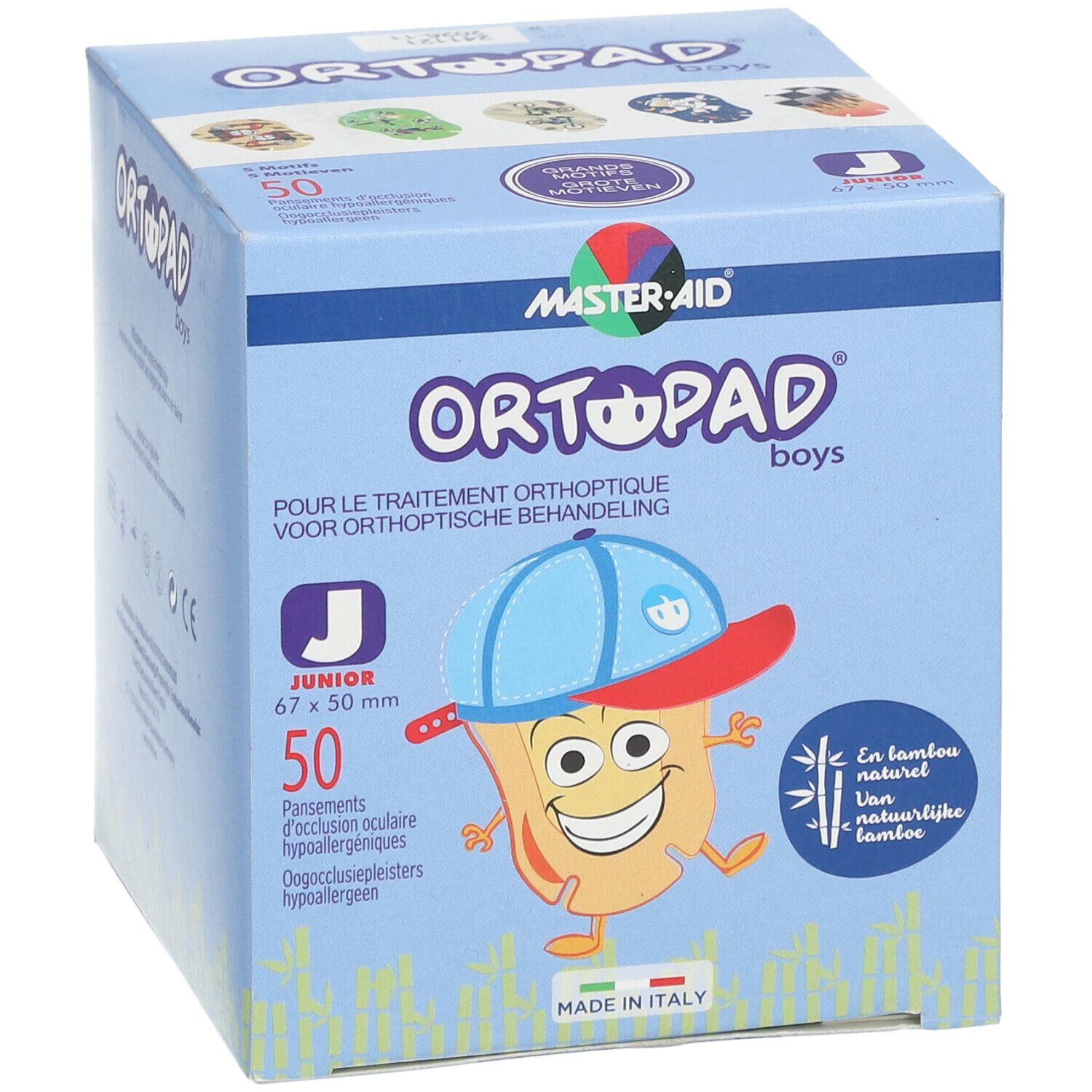 Ortopad Boys Junior Eye Plaster 0-2 Years