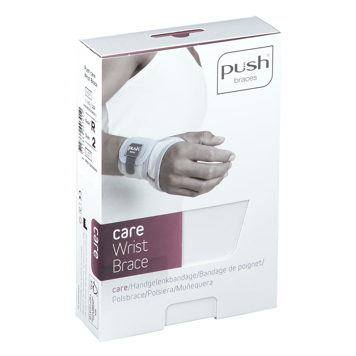 Push Braces Care Polsiera Mano Destra 15-17 cm