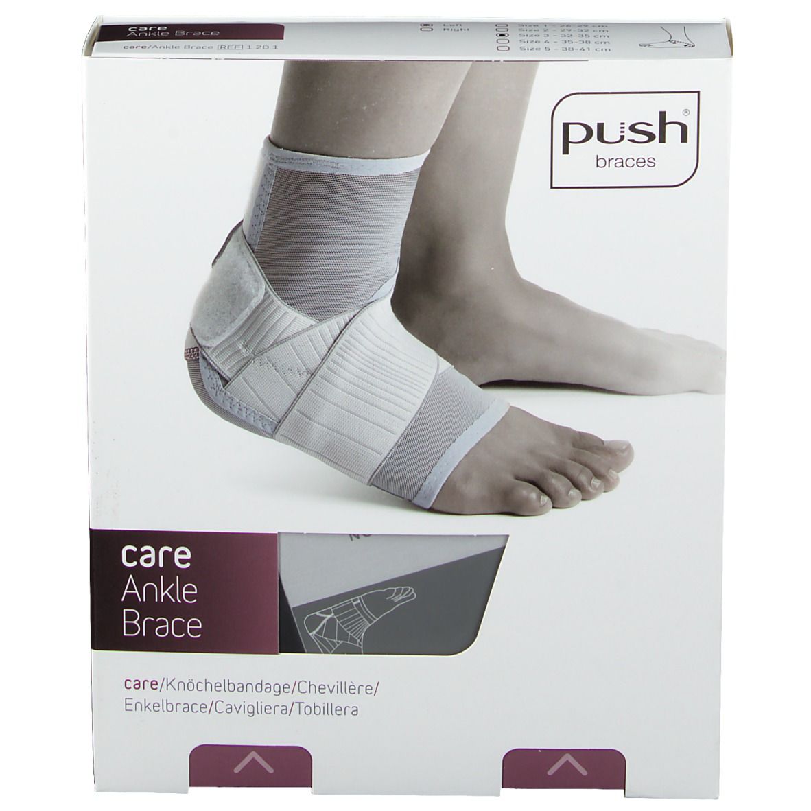 Push Braces Care Cavigliera Piede Sinistro 32-35 cm