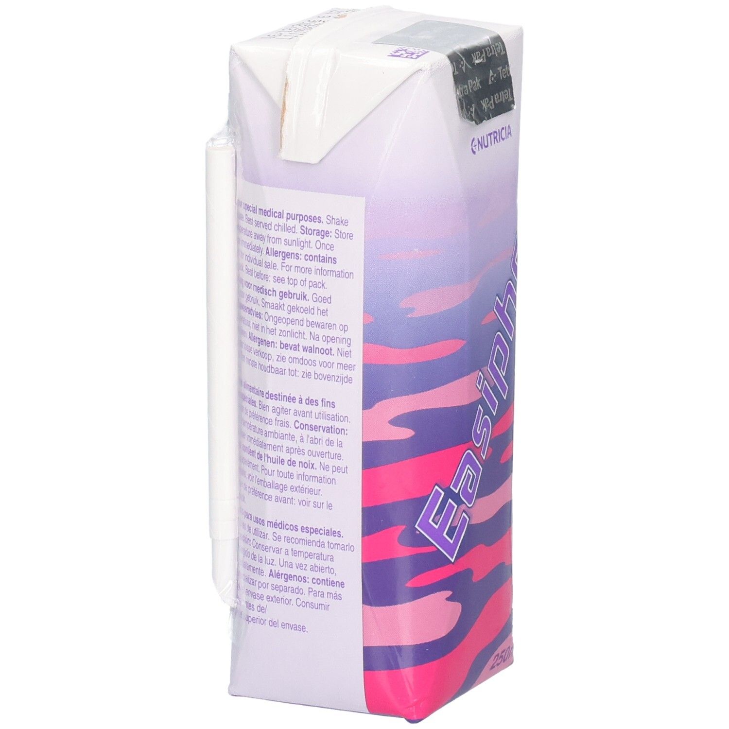 Easiphen Bosvruchten 250ml, retro della confezione con testo.