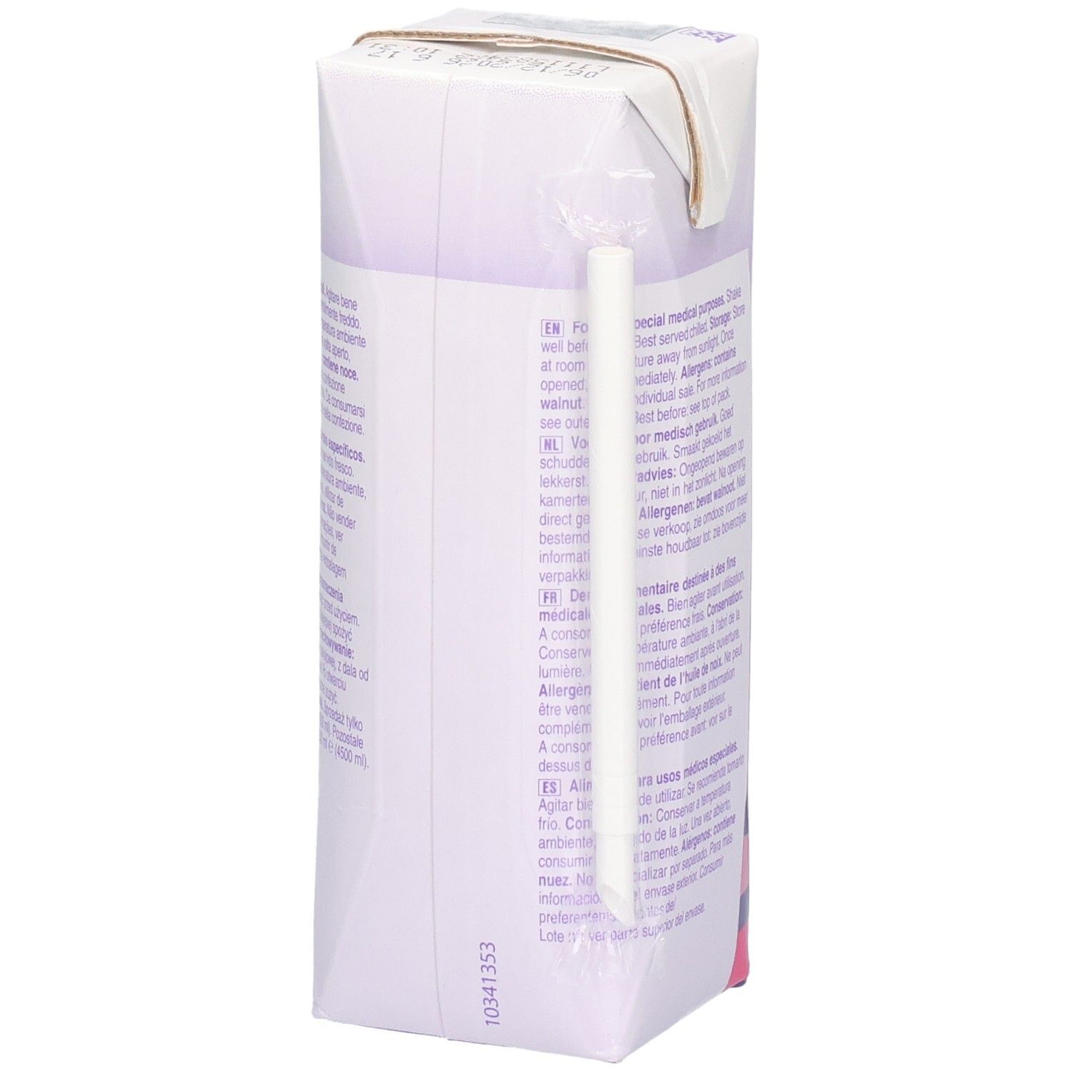 Easiphen Bosvruchten 250ml, vista laterale con testo.