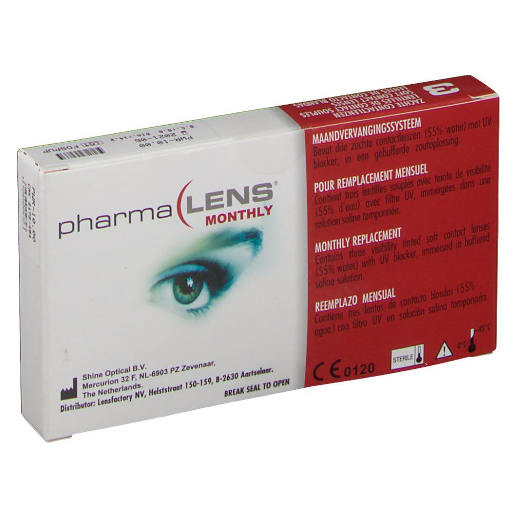 PharmaLens Month Lenses Dioptre -10.00