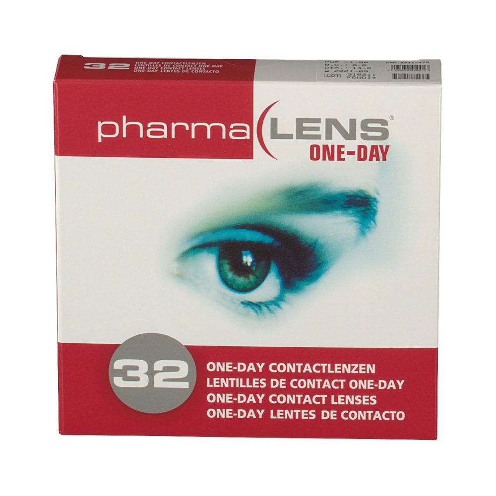 PharmaLens Day Lenses Dioptre: -1.00