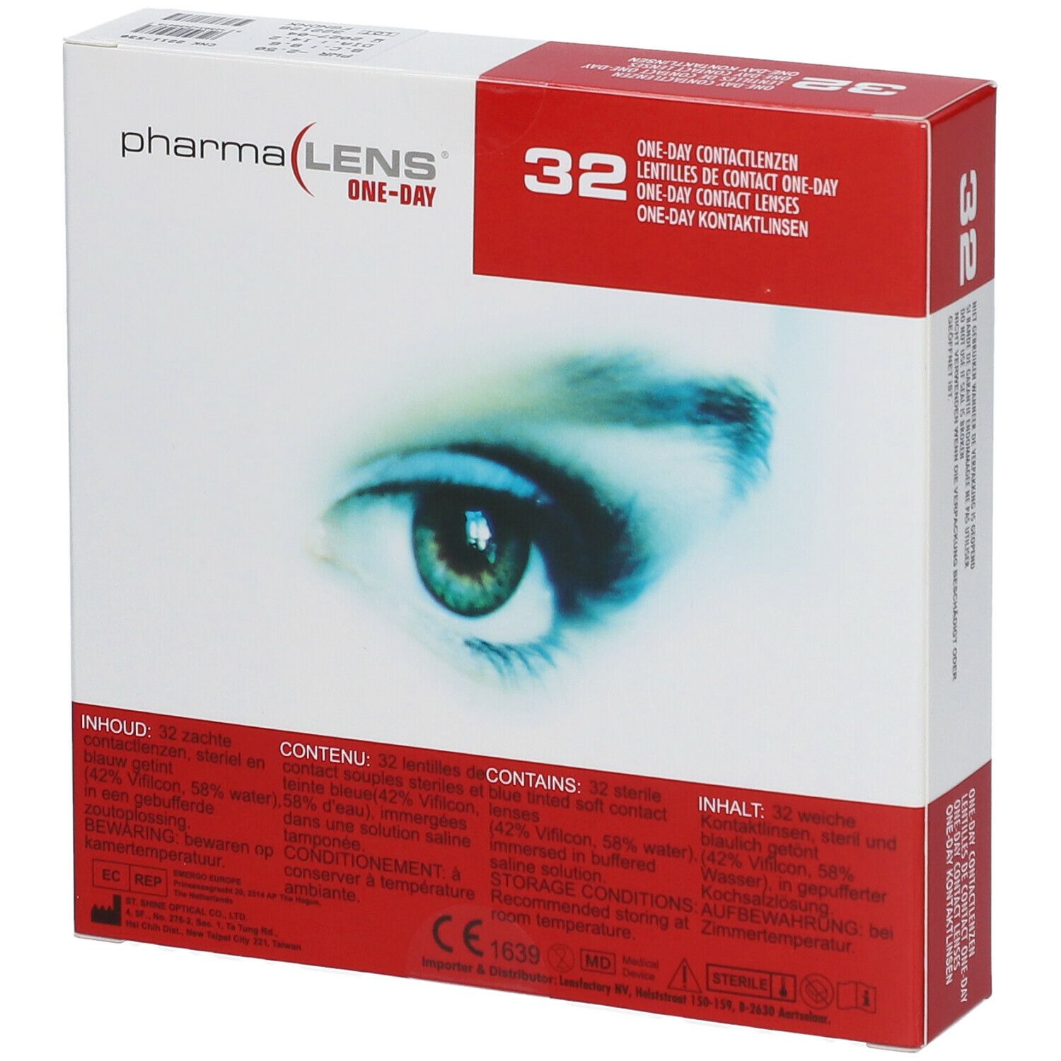PharmaLens Day Lenses Dioptre: -2.50