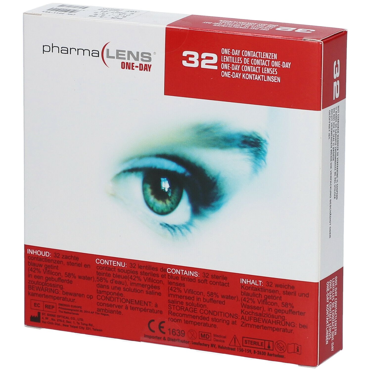 PharmaLens Day Lenses Dioptre: -3.25