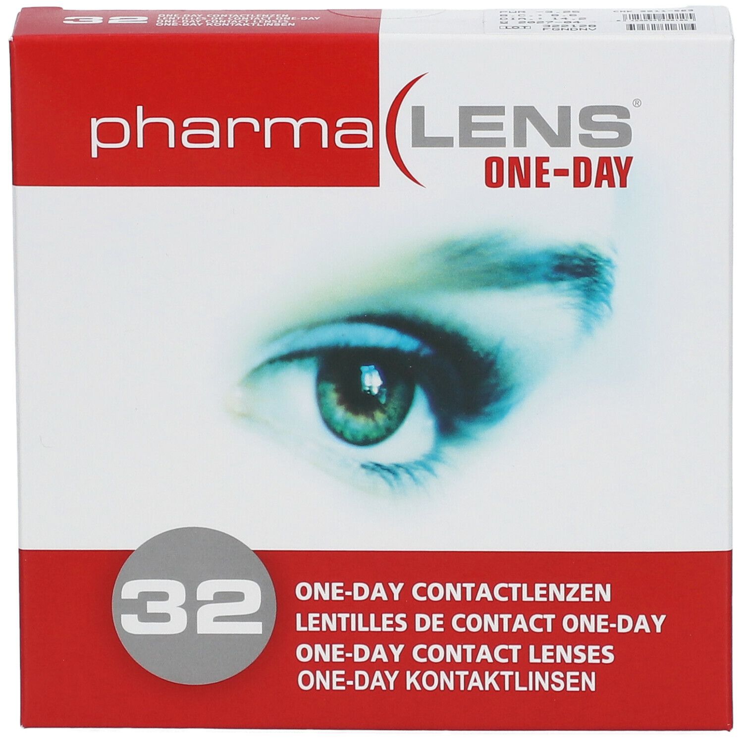 PharmaLens Day Lenses Dioptre: -3.25