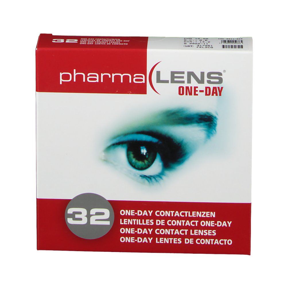 PharmaLens Day Lenses Dioptre: +2.50