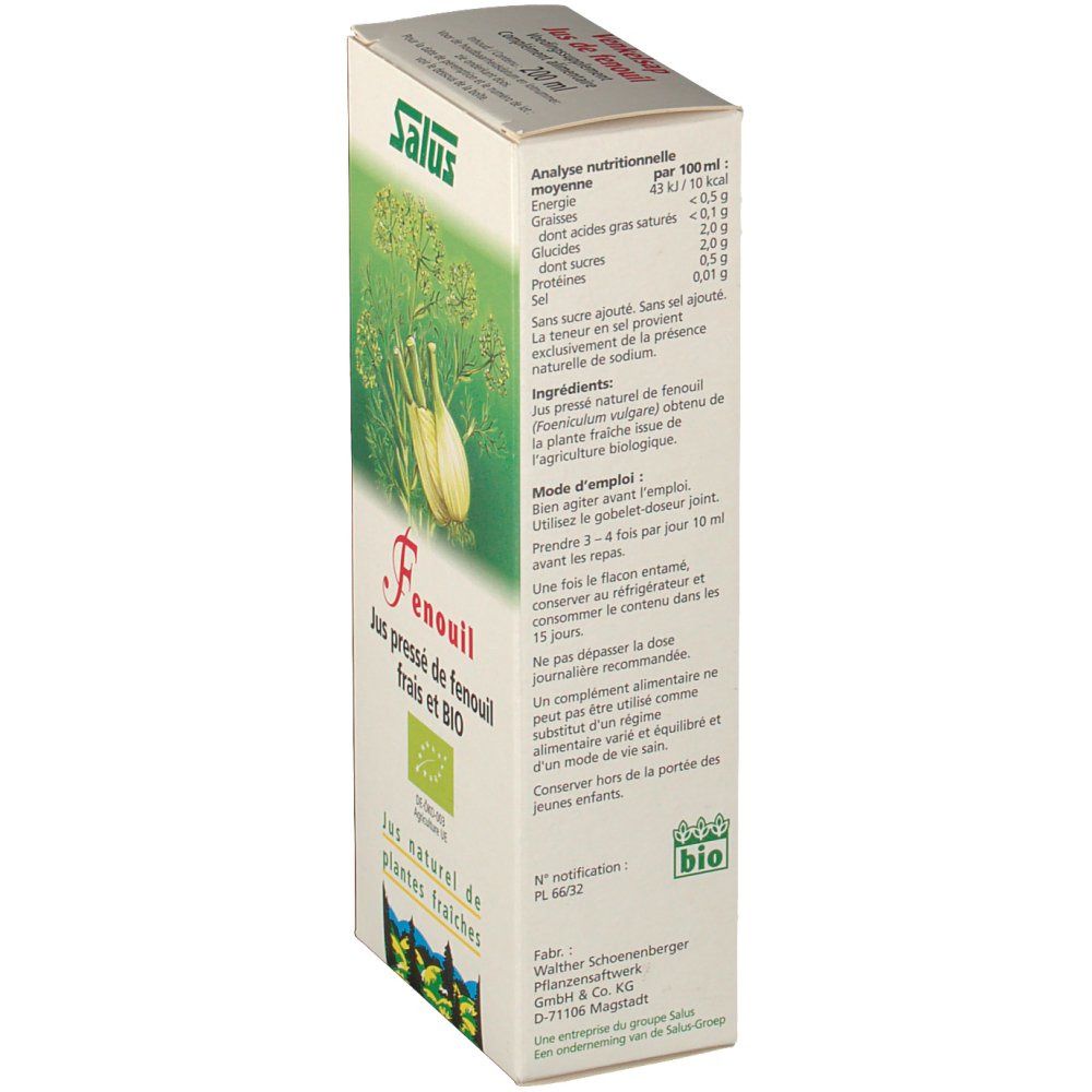 Salus Fennel Juice Bio