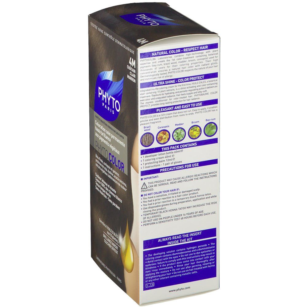 Phytocolor 4M Light Chestnut Brown