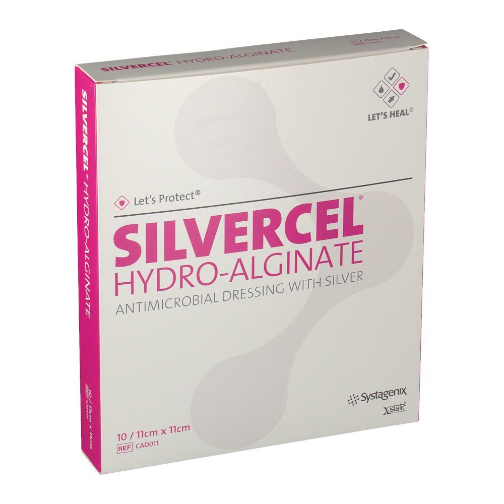 Silvercel® Bendaggio Adesivo Idro Alginato 11 x 11 cm