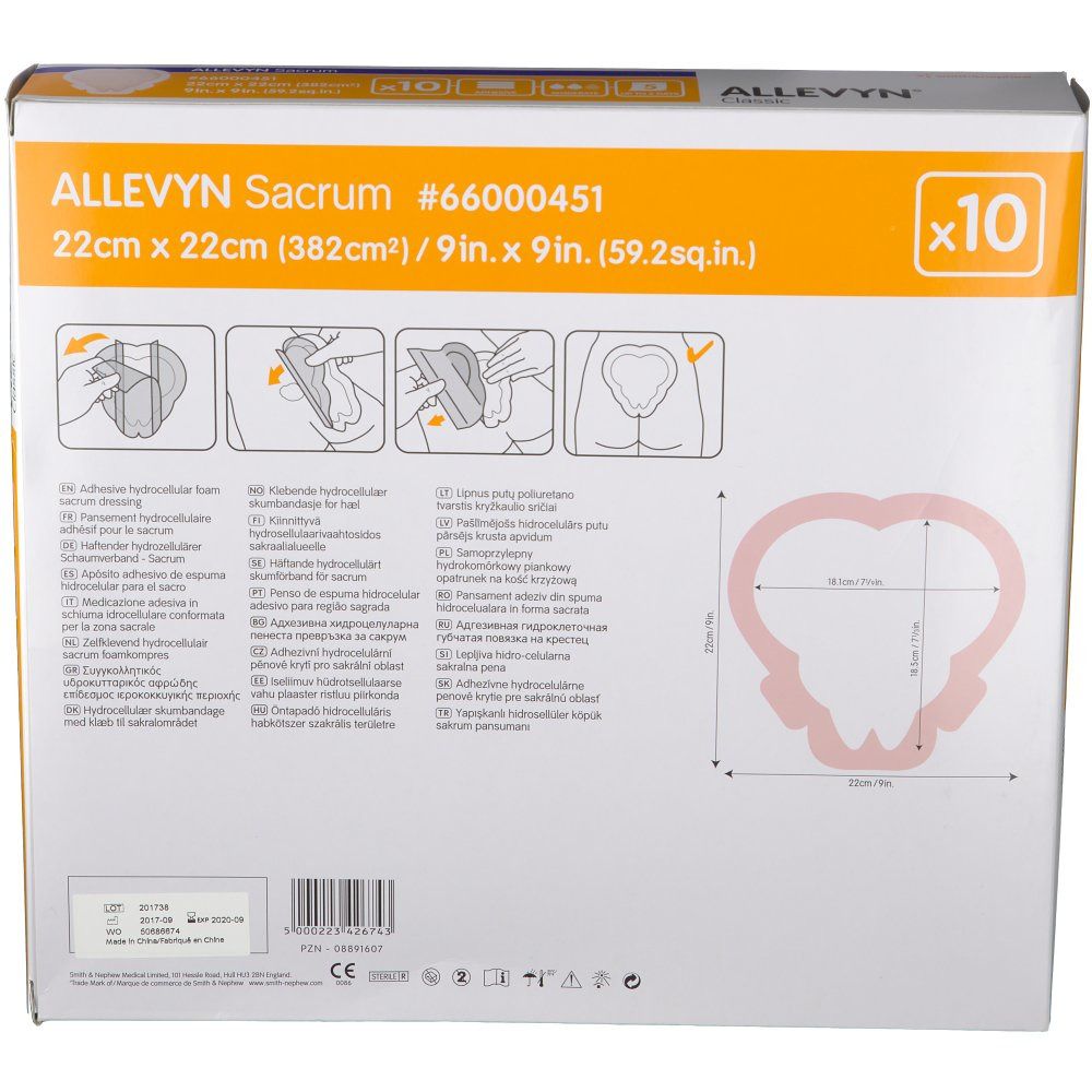 Allevyn Sacrum 22cmx22cm