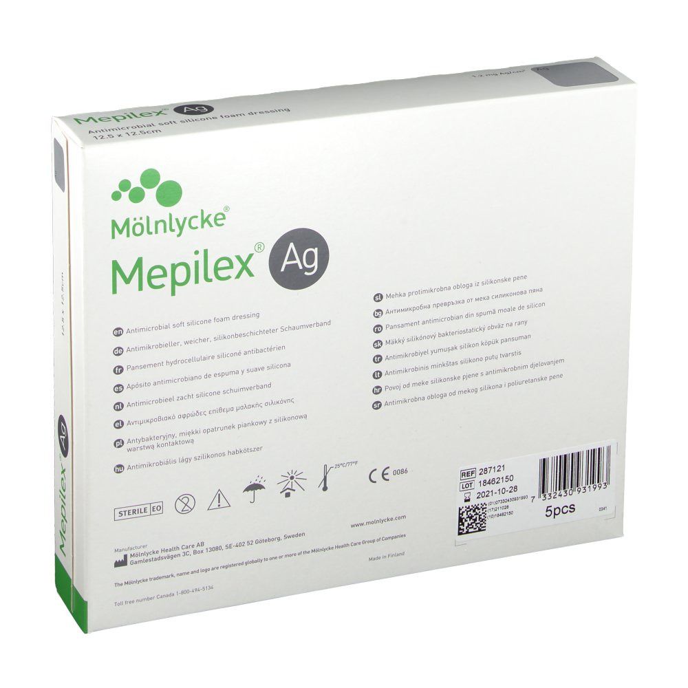 Mepilex® Ag 12,5 cm x 12,5 cm