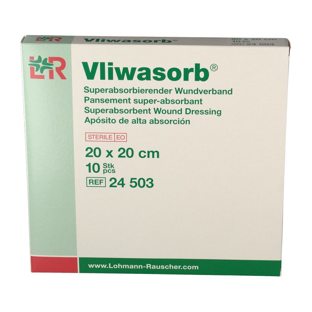 Vliwasorb® Medicazione superassorbente 20 cm x 20 cm