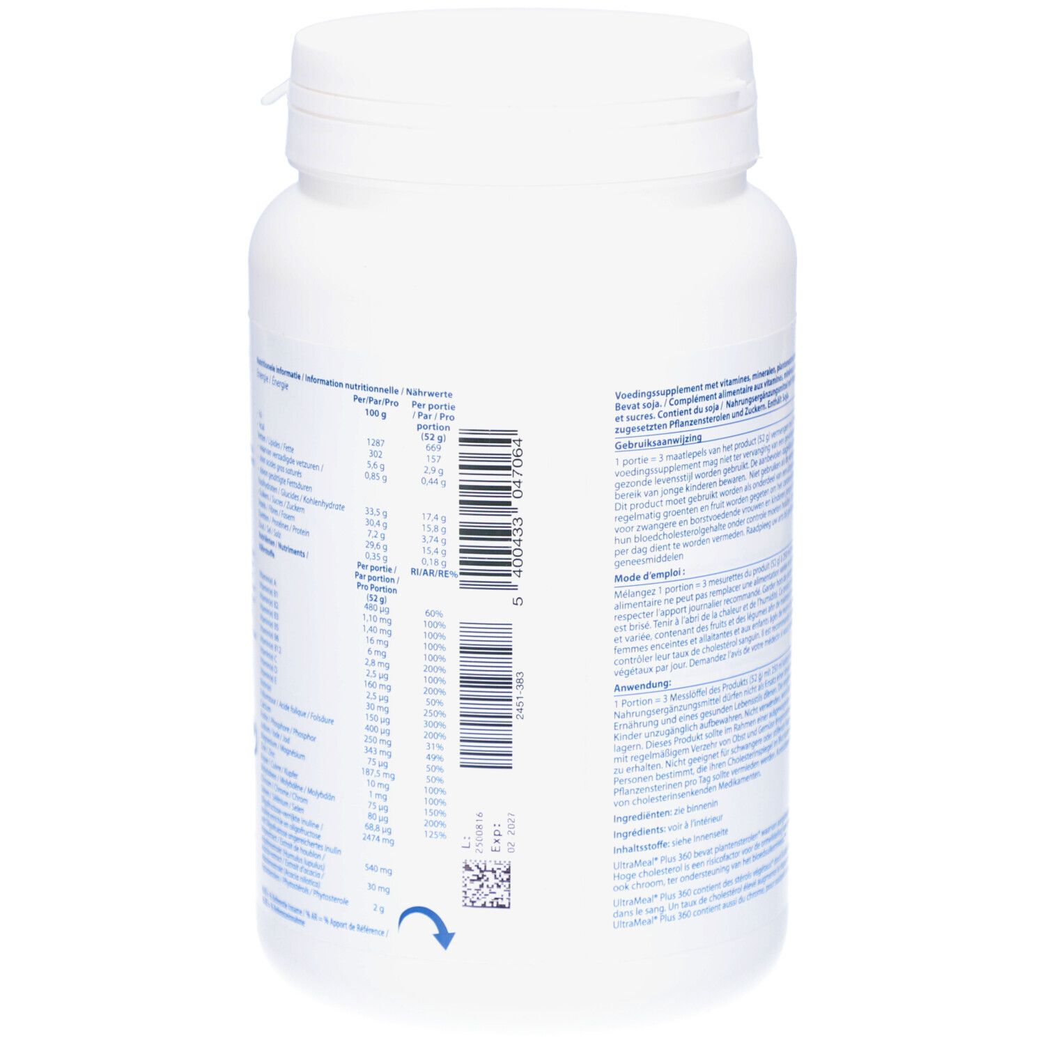 Donna con occhi chiusi, fiori sul petto. Testo: Science you can feel. Logo Metagenics. #1 Scelta dei medici e farmacisti.