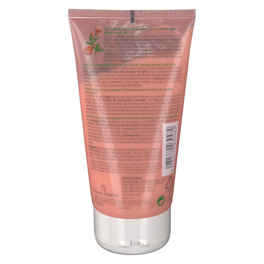 Klorane Crema-Balsamo Al Melograno Adazione Fissante, Districante