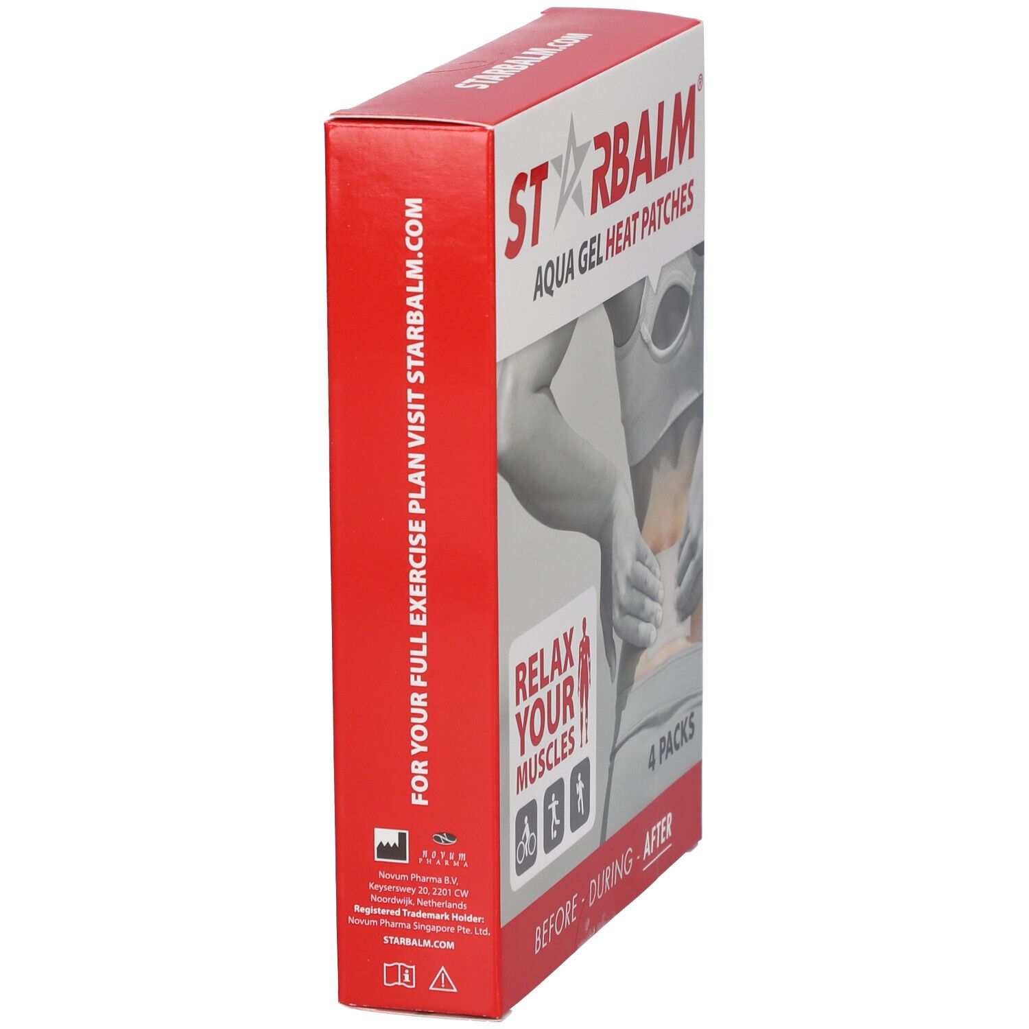 Confezione di cerotti riscaldanti Starbalm Aqua Gel.
