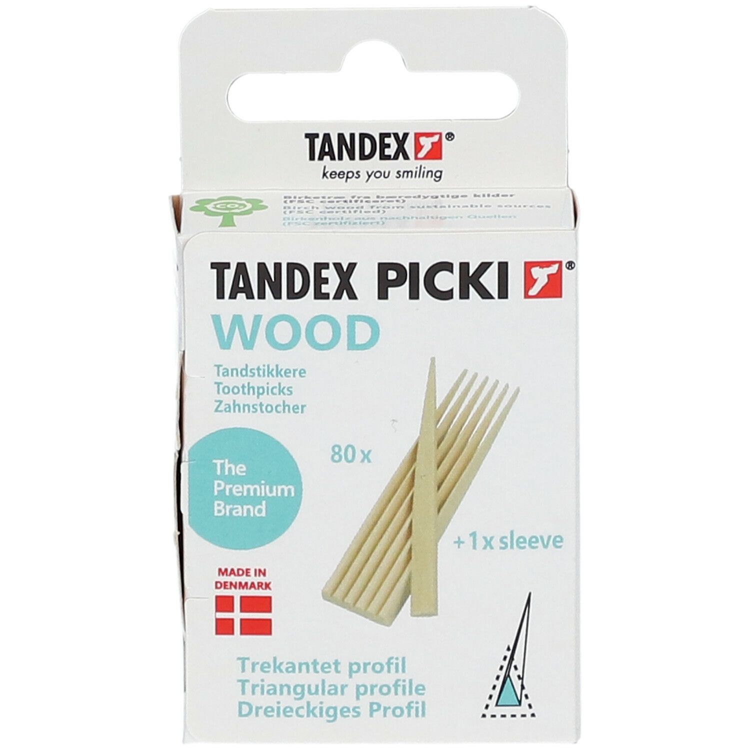 Tandex Picki Legno Stuzzicadenti 80 pz