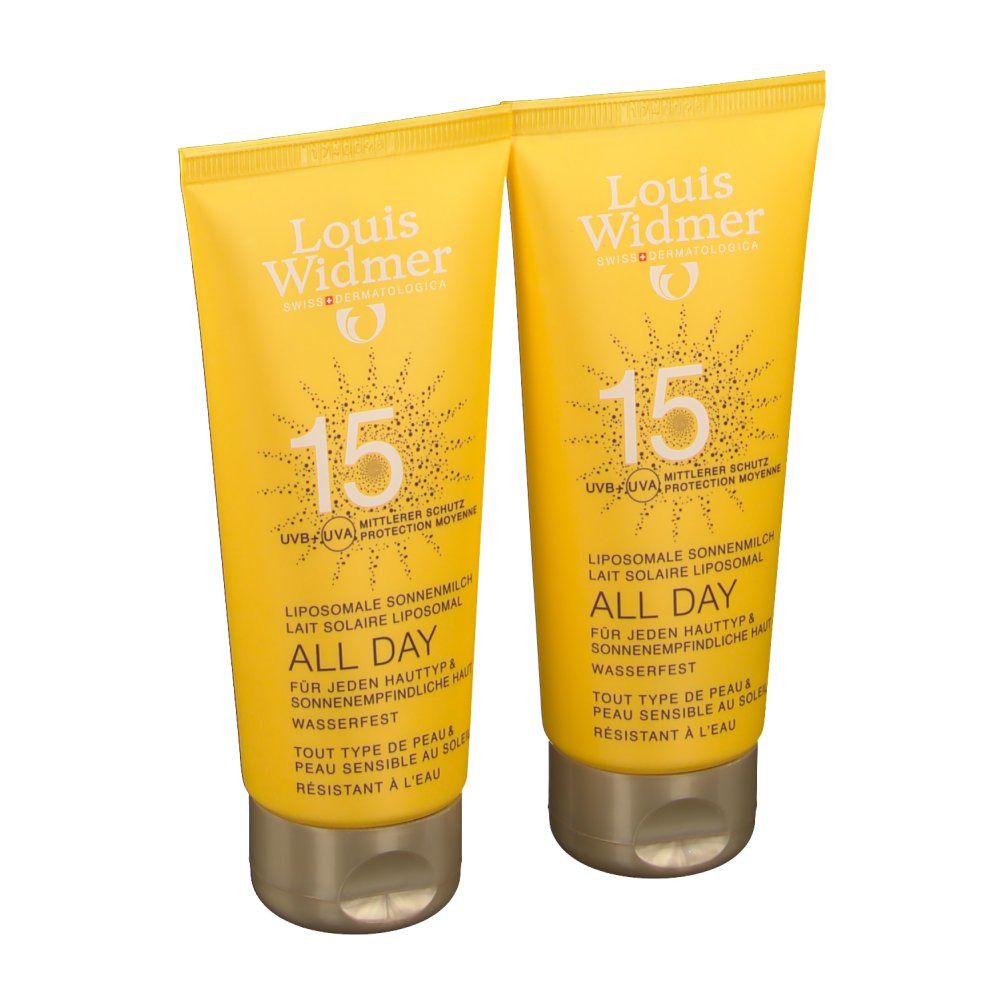 Due tubi gialli con tappi dorati. Stampa: Louis Widmer, 15, All Day.