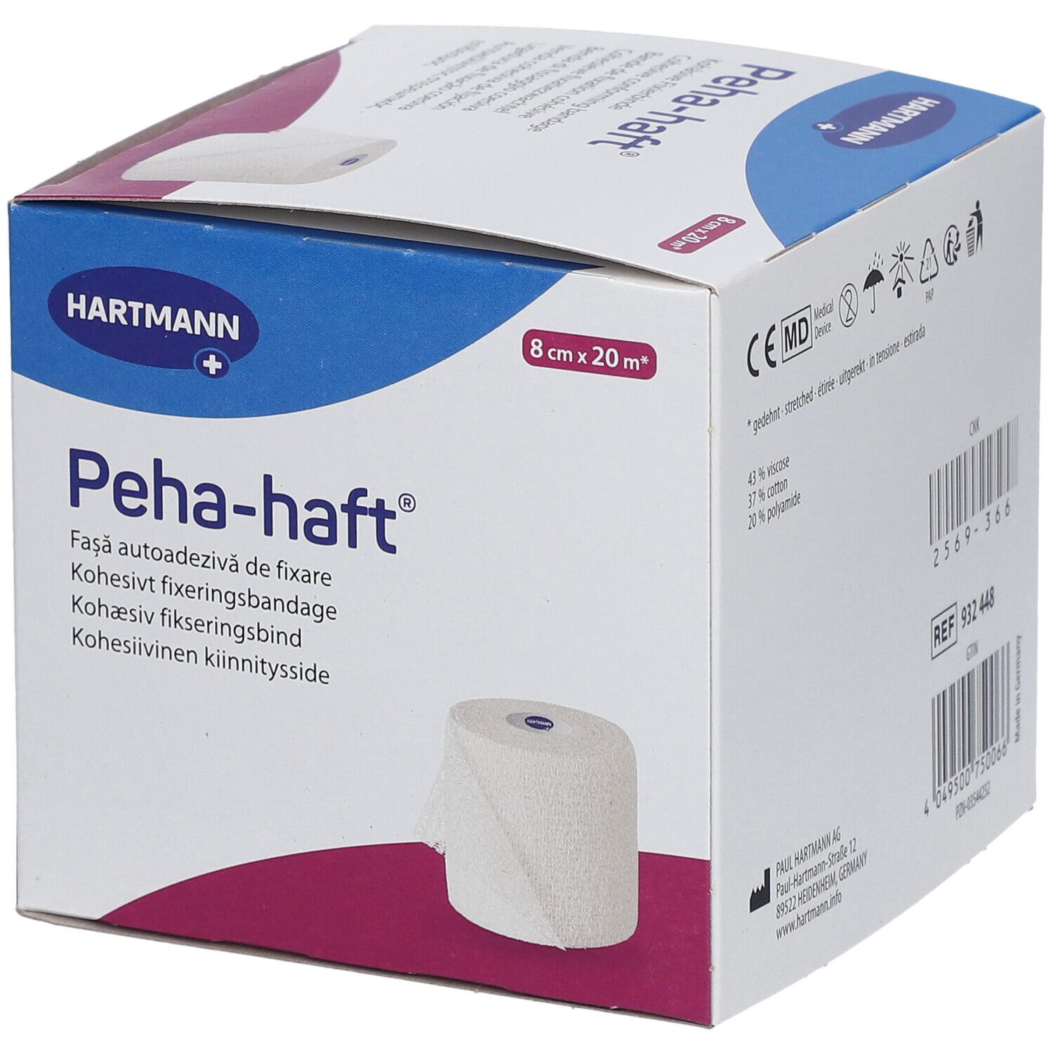 Hartmann Peha-haft® Benda di fissaggio 8 cm x 20 m