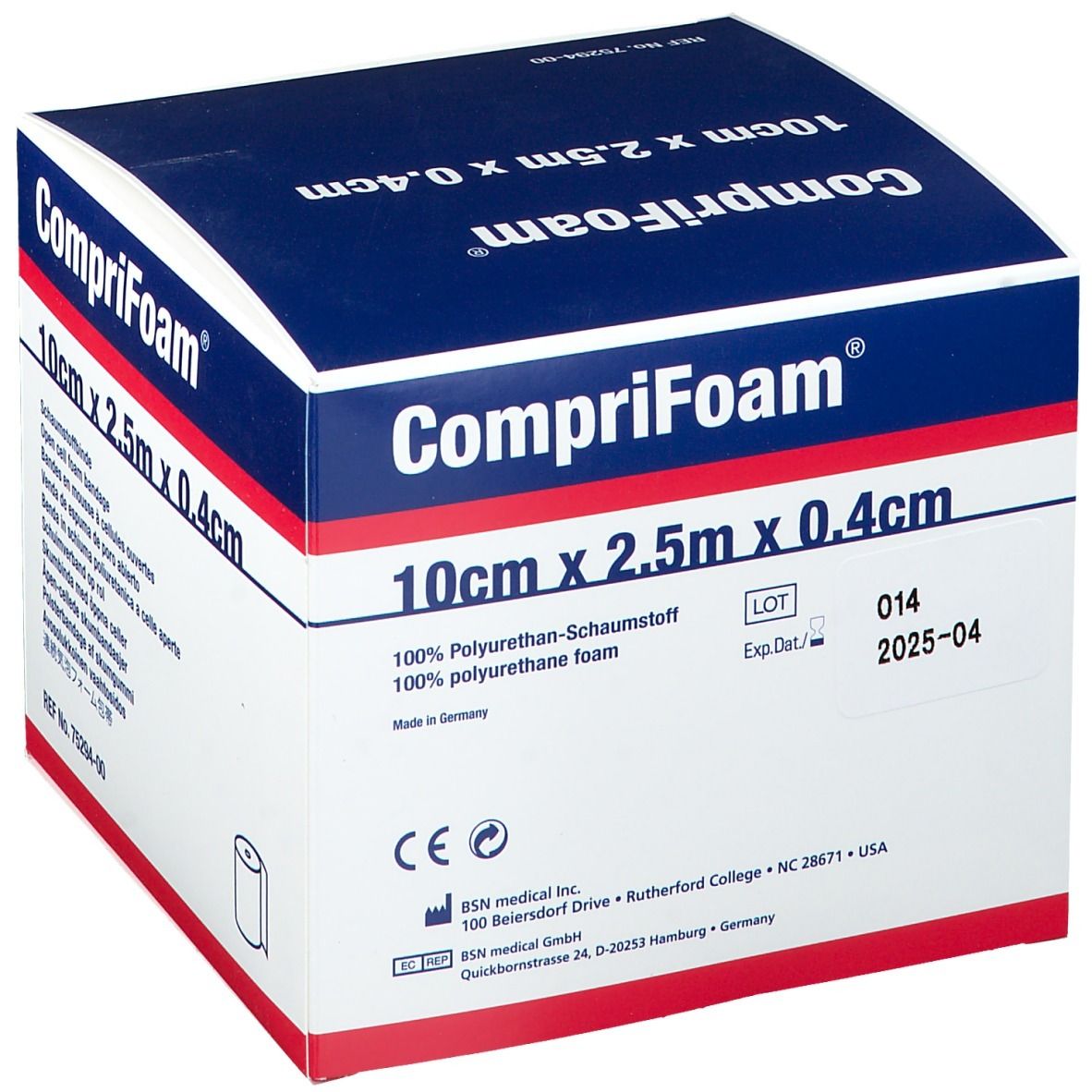 Comprifoam Foam Dressing 10 cm x 2.5 m x 0.4cm