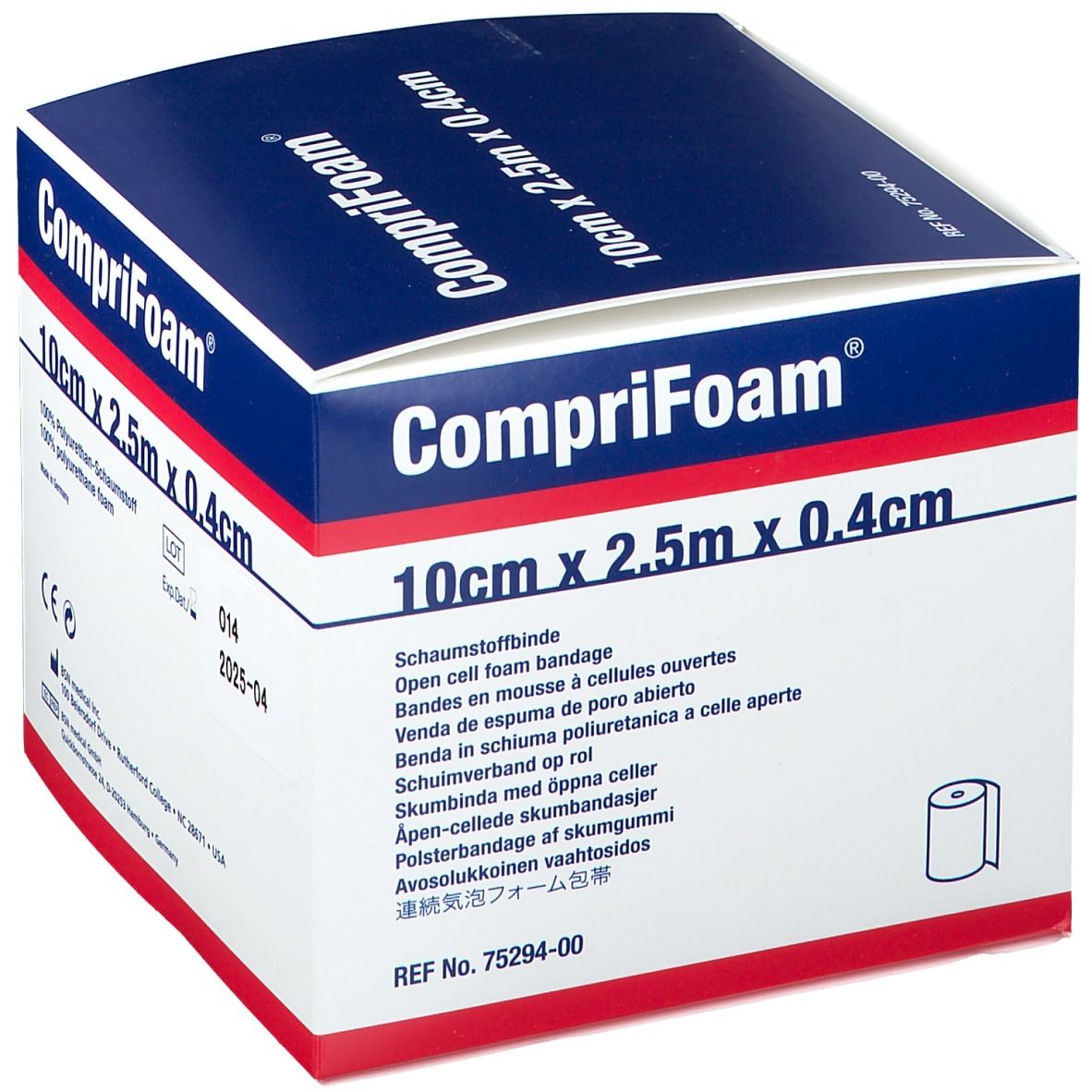 Comprifoam Foam Dressing 10 cm x 2.5 m x 0.4cm