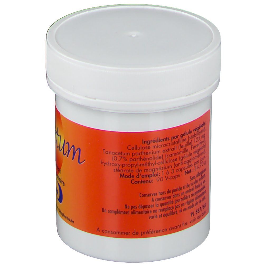 Contenitore bianco con fascia arancione. Retro con informazioni sugli ingredienti e istruzioni per l'uso.