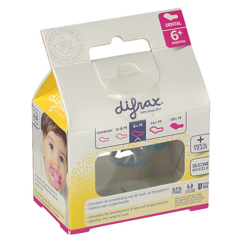 Difrax Teat Dental Boy +6M